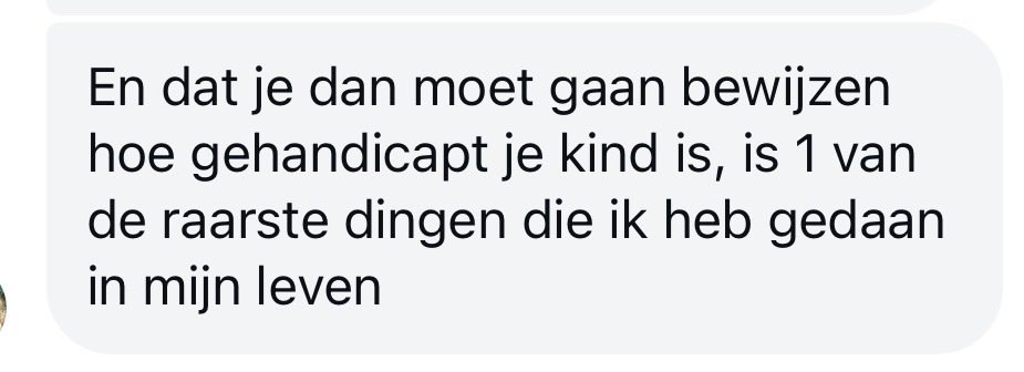 Dit bericht kreeg ik van een vader, die veel moeite moet doen om passende ondersteuning te krijgen voor zijn kind.

Ik denk dat veel mensen met een beperking dit herkennen. 👇🏼