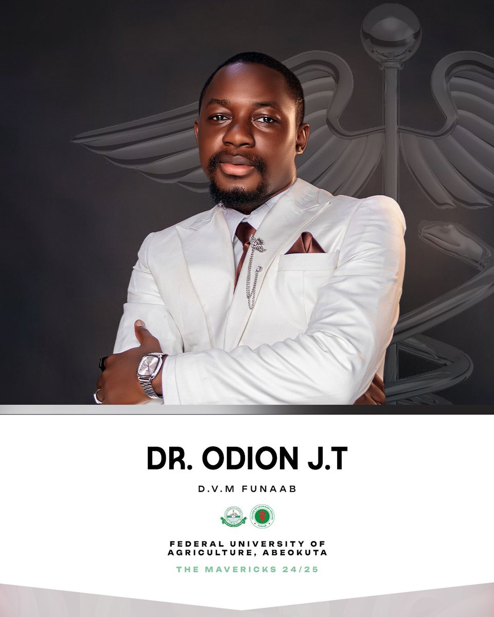 ovie_jo's tweet image. reintroducing:

Dr. ODION, Joel Temidayo Ovie
DVM, MNVMA.