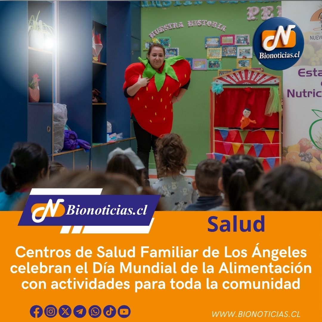 Centros de Salud Familiar de Los Ángeles celebran el Día Mundial de la Alimentación con actividades para toda la comunidad
bionoticias.cl/centros-de-sal… 
#DíaMundialDeLaAlimentación #SaludYBienestar #CESFAMLosÁngeles #VidaSaludable #FAO2025