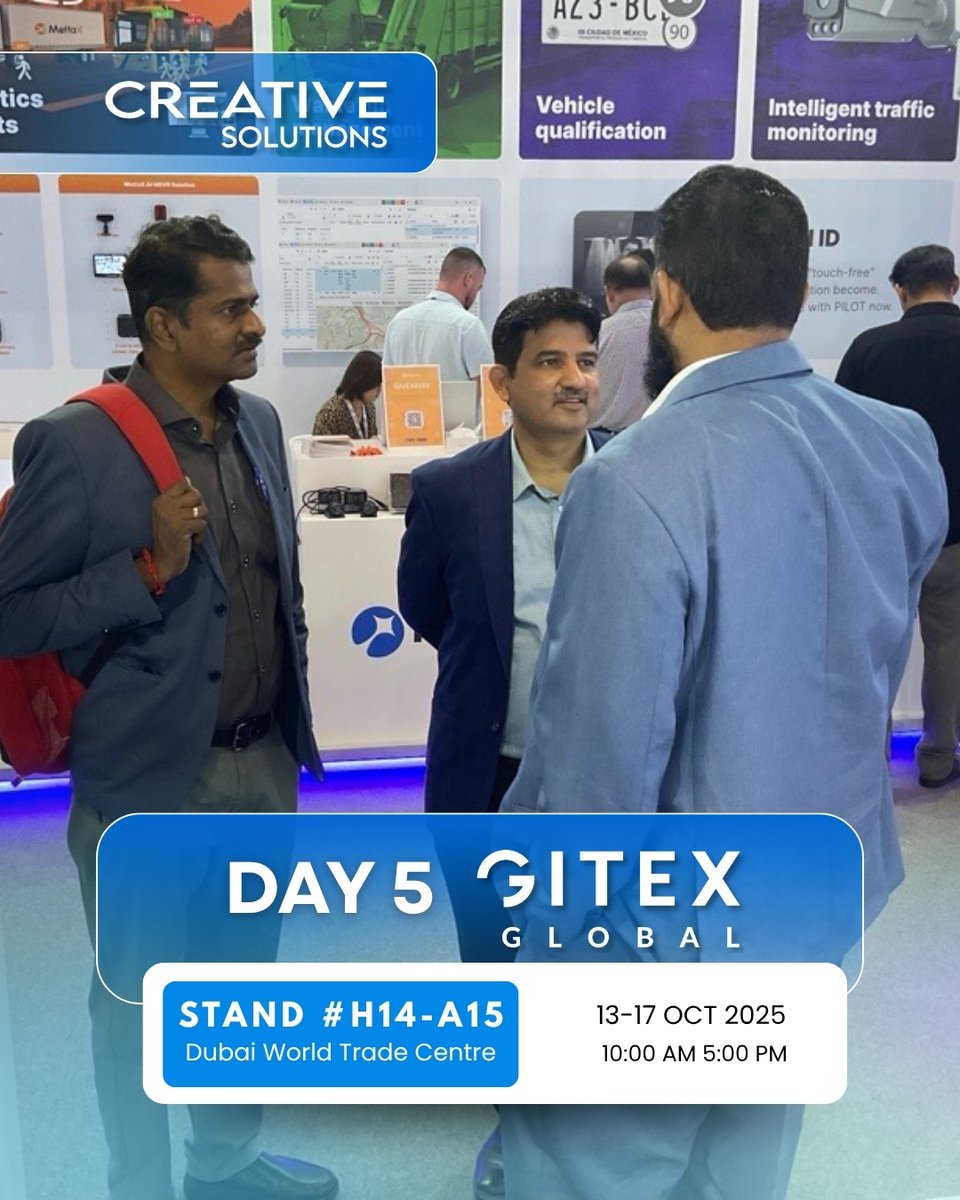 Creative_sols's tweet image. 🚨 It’s the FINAL DAY of #GITEX2025!
The energy is high, the tech is hot, and we’re making BIG things happen at the Creative Solutions stand! 🔥

#GITEX #SaudiTech #صناعة_سعودية #جايتكس #دبي #الرياض #جدة #الابتكار #المعرض #التجارة #الحدث #صنع_في_السعودية  #تكنولوجيا #الإمارات