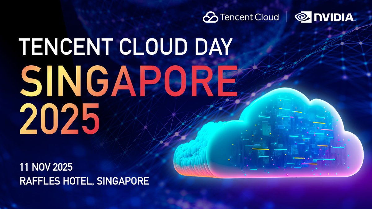 tencentcloud's tweet image. Join us at #TencentCloudDay Singapore on Nov 11, 2025, for an immersive dive into #AI &amp;amp; collab opportunities!

Themed “AI-Powered Global Opportunities,” join leaders to explore AI&apos;s impact on #digitaltransformation, global collab, &amp;amp; sustainable growth. We’ll dive into: AI agents…