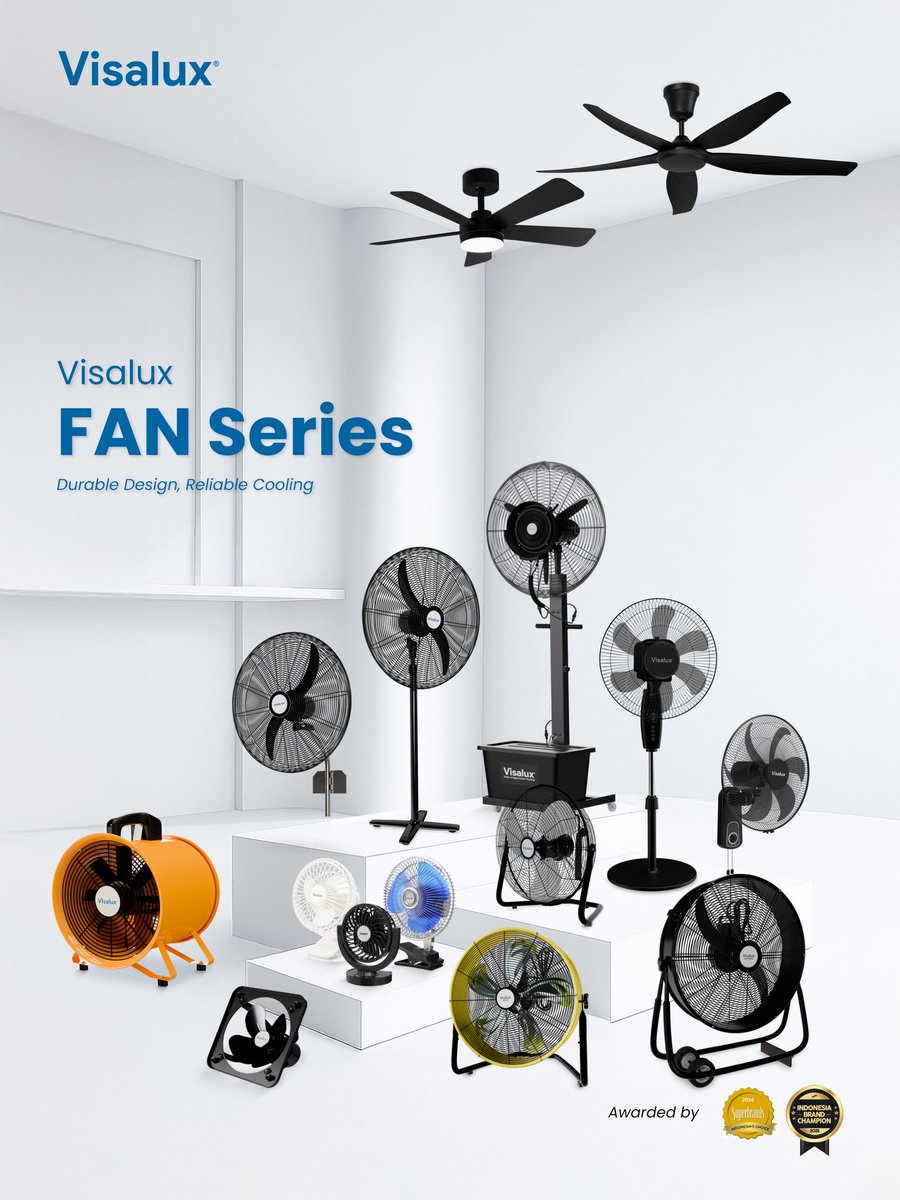 Visaluxindo's tweet image. Visalux Fan Series
berbagai pilihan kipas dengan performa pendinginan optimal untuk setiap kebutuhan.

Visalux — Selalu Unggul Dalam Kualitas
Leading Electrical &amp;amp; Lighting Brand in Indonesia

#Visalux
#FanSeries
#CoolingSolutions
#VisaluxElectrical
#SelaluUnggulDalamKualitas