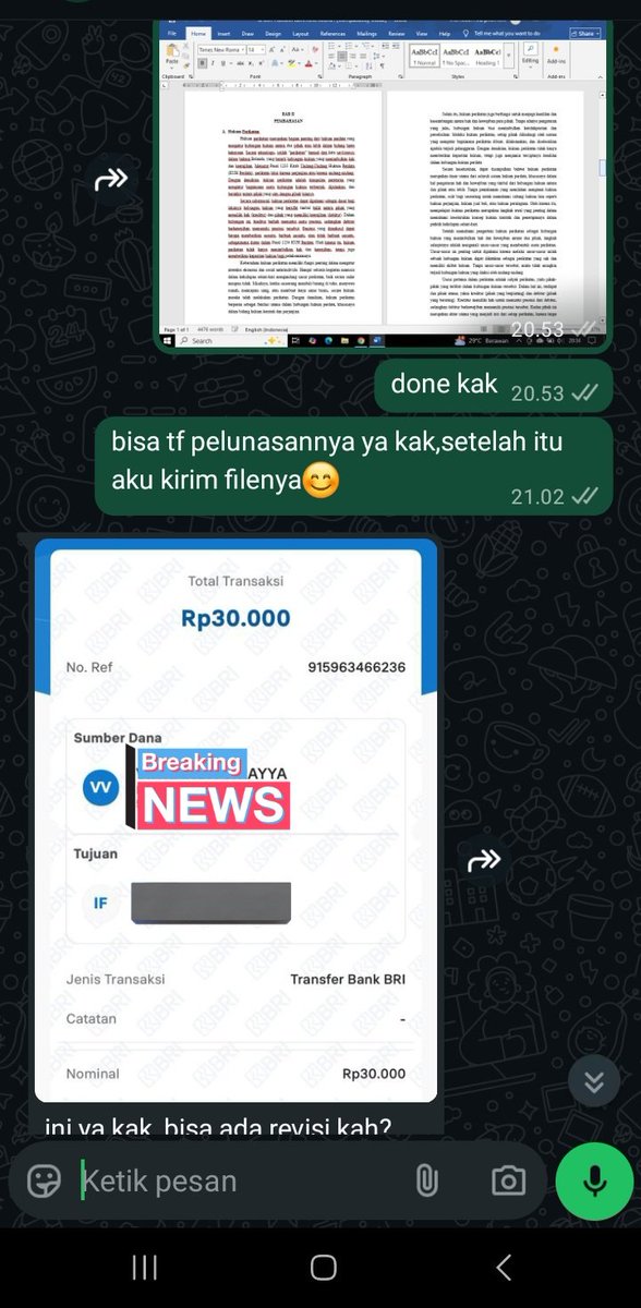 📌TESTIMONI JOKI MAKALAH
Haii haii aku up testimoni lani nihh!!
Open joki 24 jam yaa,kalian bisa langsung wa di bio akuu🤩
#zonauang #jokitugas
