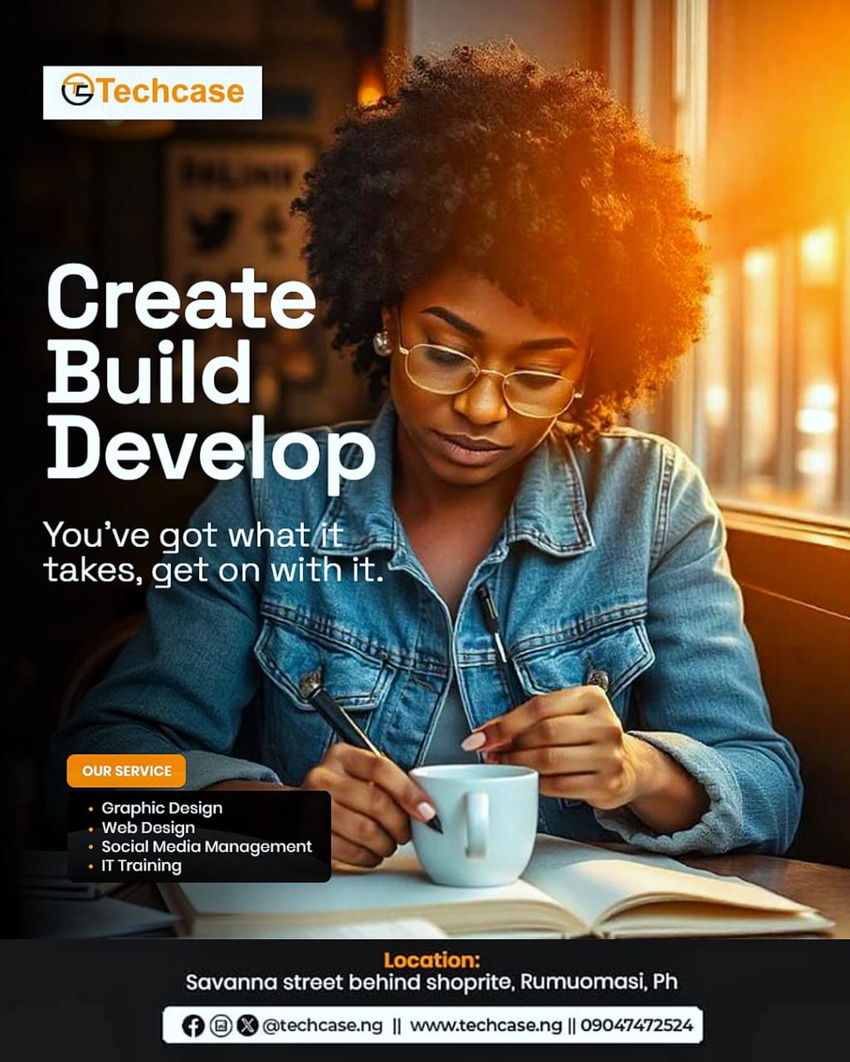 Techcase_ng's tweet image. Create, Build, and Stand Out!
Want to make an impact but don’t know where to start?
Learn graphic design, web design, social media management, and more - all under one roof.
Sign up: techcase.ng
call: 09047472524
#WebDesign #GraphicsDesign #Techcase #FYP #tech