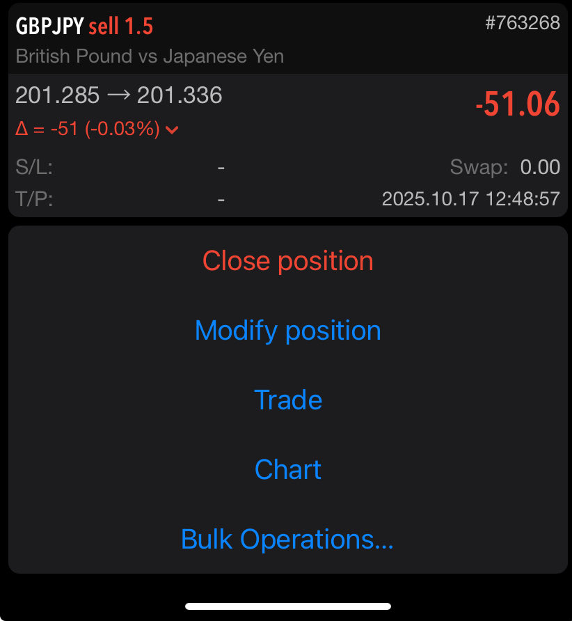 #gbpjpy

🔽 short işlemi açıyorum.
🏆 tp/sl şimdilik açık