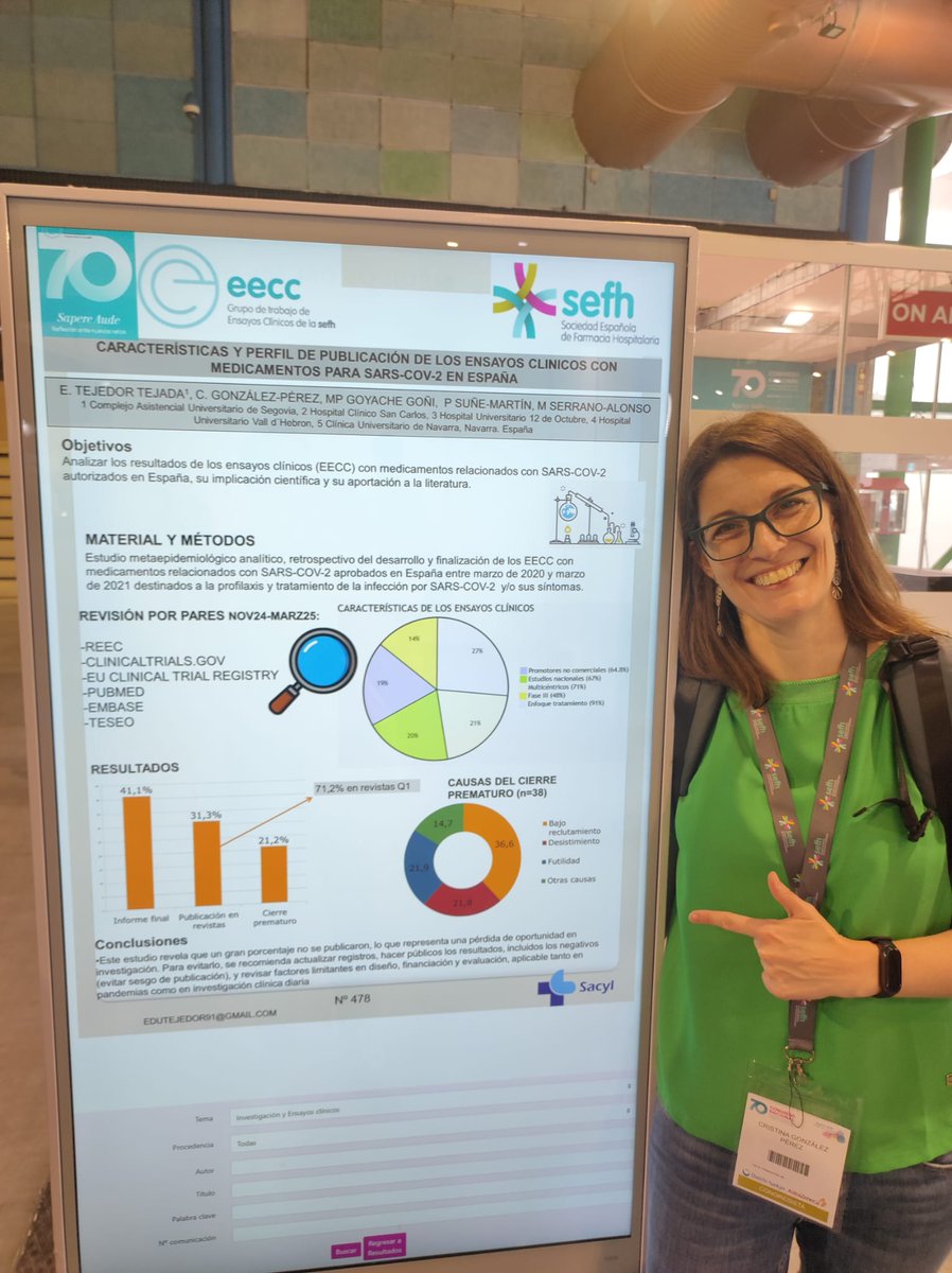 Nuestra compañera <a href="/crisgzpz/">Cristina González Pérez</a> describe el proyecto actual del <a href="/GrupoEECC_sefh/">Grupo Ensayos SEFH</a> sobre la caracteizacion de las unidades de #eecc en los Hospitales españoles.

📝📝Próximamente publicaremos los resultados en la revista de la <a href="/sefh_/">S.E.F.H</a>