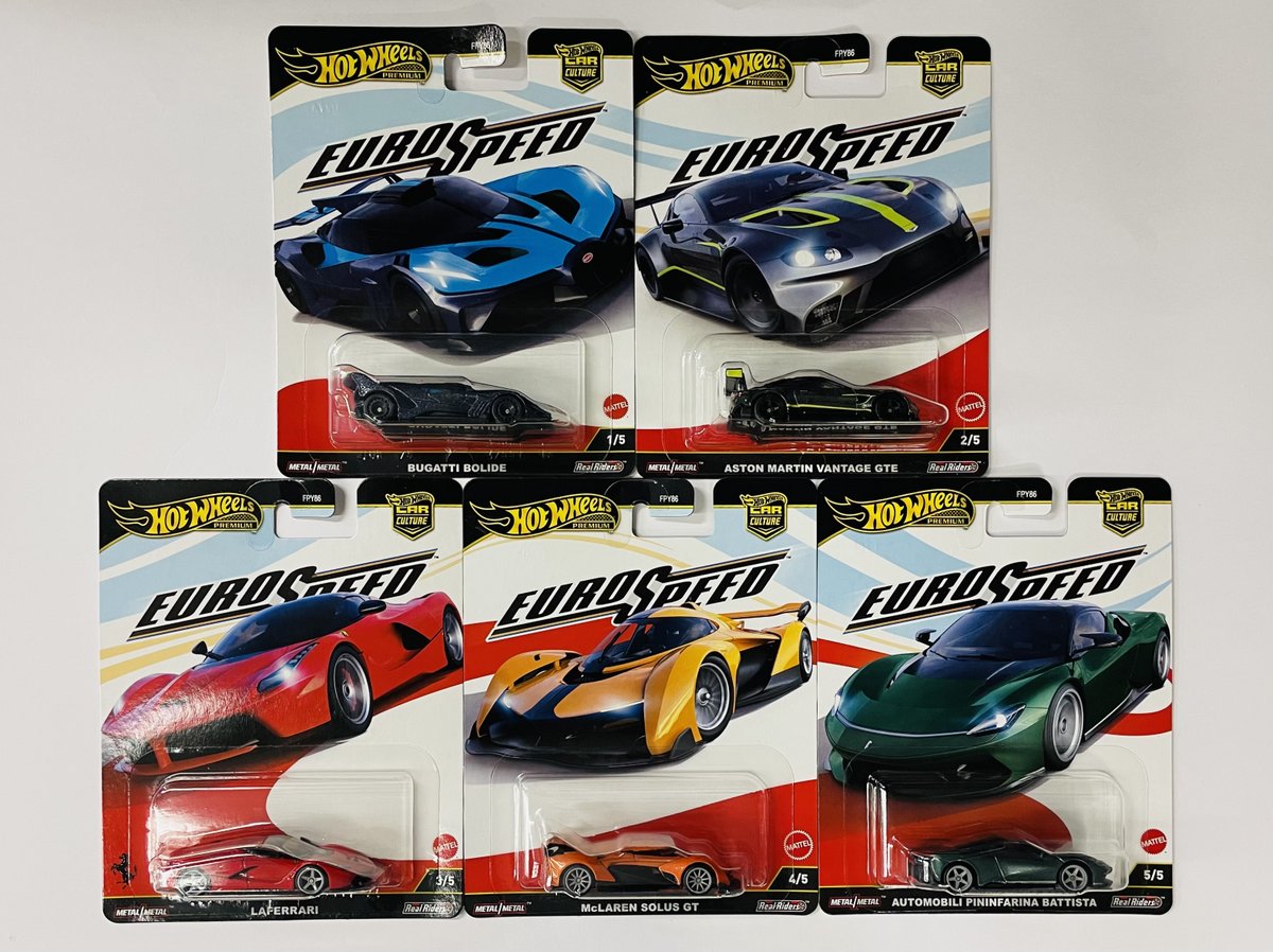 ROBOTROBOT1's tweet image. カーカルチャー ユーロスピード 全5種 新作入荷しました！   
各￥935（税込）     
#ホットウィール #HotWheels #ROBOTROBOT #中野 #中野ブロードウェイ #ロボットロボット