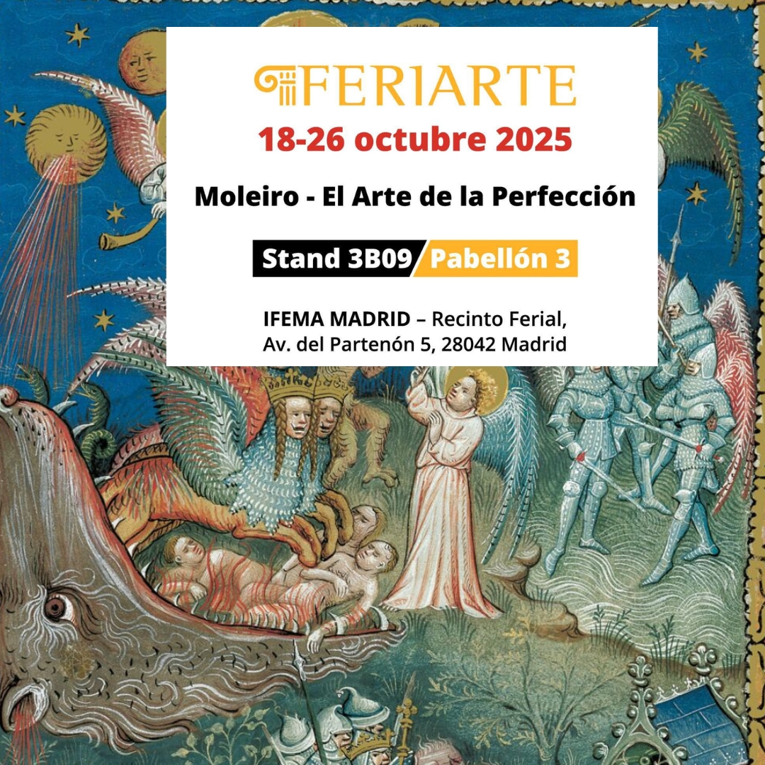 Mañana empieza FERIARTE - Madrid 🎨 Feria de Antigüedades y Galerías de Arte.
Te invitamos a visitarnos del 18 al 26 de octubre en IFEMA, stand 3B09.
🚨Solicita tu entrada gratuita aquí 👉 moleiro.com/es/eventos/Fer…

<a href="/velasc_alberto/">Albert Velasco</a> <a href="/Educo_gratis/">refref</a> <a href="/Mariajo_Noain/">Los Viajes de Aspasia</a> <a href="/Medievalum_/">Medievalum</a>