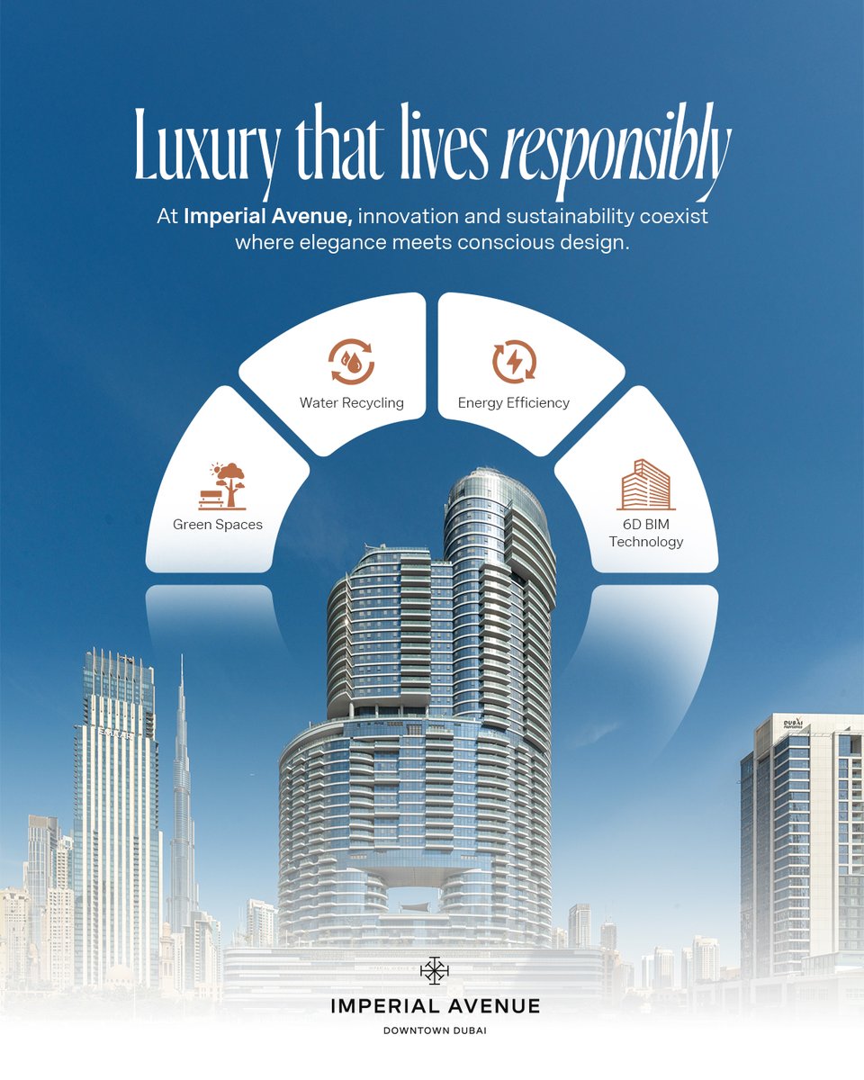 Innovation doesn’t come at the cost of the planet.

At Imperial Avenue, sustainability isn’t an afterthought — it’s built into every detail.
From water-efficient systems to smart energy design, it’s luxury that adapts to the future — gracefully.