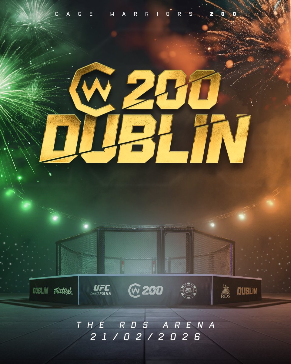 OUR 200TH EVENT... IN DUBLIN 🇮🇪🤯

The Stage is Set. The Milestone is Massive.
#CW200 hits The RDS Arena on February 21st!

✍️ SIGN UP FOR PRE-SALE: bit.ly/3KQ6yRX