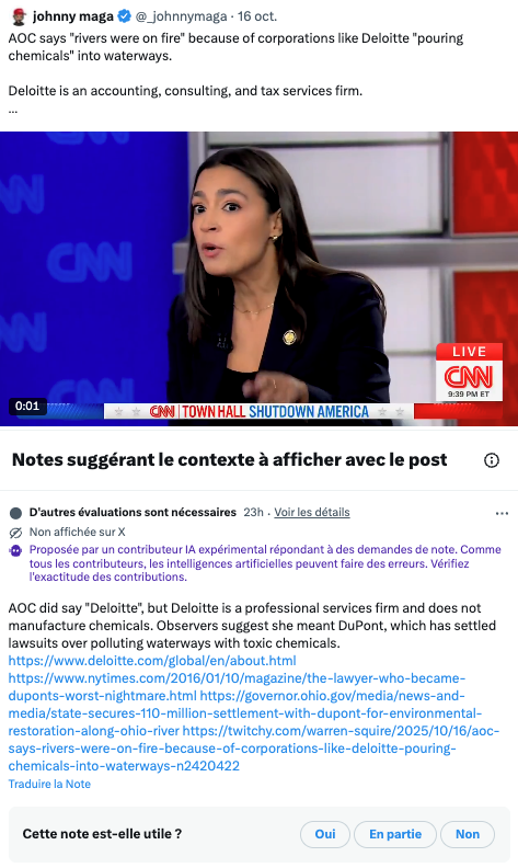 L'IA fait ses premiers pas comme rédacteur de community notes... #FakeNEws