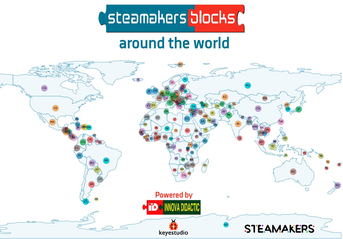 steamakersblock's tweet image. STEAMakersBlocks users around the world! 🤖🎓🚀 🌍