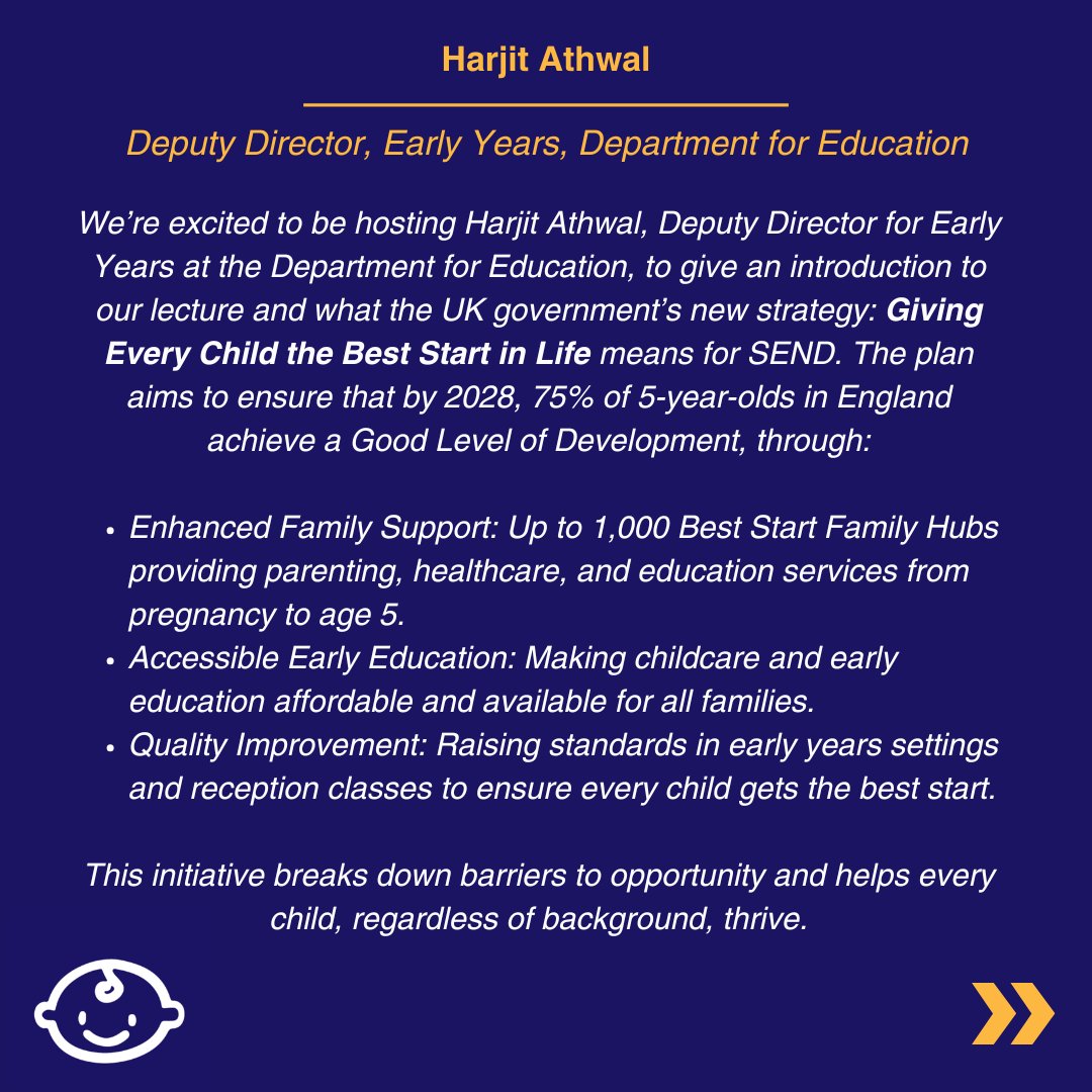 FoundationYears's tweet image. Meet Our Speakers Pt. 2!
🌱 

We’re excited to be hosting Harjit Athwal, Deputy Director for Early Years at the Department for Education.

Register: zurl.co/eAHiM          

 #BestStartInLife #EarlyYears #ChildDevelopment #FamilySupport #EducationForAll