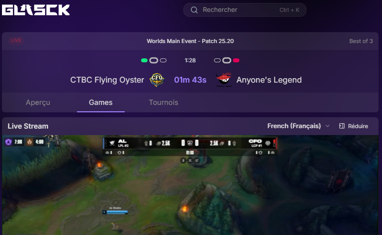 GlasckInt's tweet photo. CFO takes game 1 against AL! Let's go! 

#Worlds2025 

Live match &amp; stats on https://t.co/AjTSh6c9ag https://t.co/6wVN424a7E