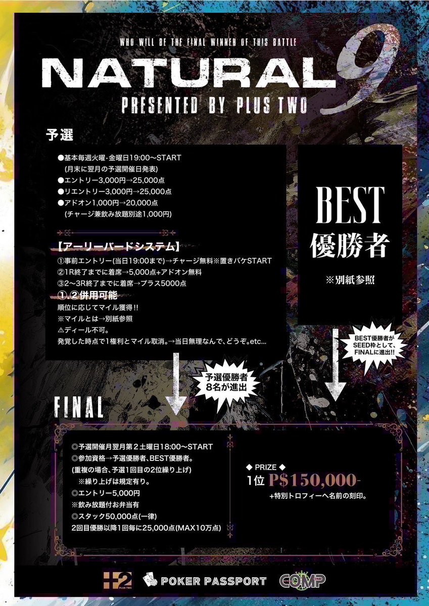AMUSEMENT CASINO BAR +2(プラスツー) (@plus_two_) on Twitter photo 現在も
カジノリングゲーム$1-$2
🔥4名様で稼働中🔥
バカラ
🔥2名様で稼働中🔥
まだまだカジノゲーム
ご案内可能です‼️
沢山のご来店お待ちしてます🙇♀️
【NATURAL 9予選】
10月度 5/8回目
🔥現在5名様で進行中🔥
レジクロは21:10まで‼️
沢山のご参加お待ちしてます✨ 現在も
カジノリングゲーム$1-$2
🔥4名様で稼働中🔥
バカラ
🔥2名様で稼働中🔥
まだまだカジノゲーム
ご案内可能です‼️
沢山のご来店お待ちしてます🙇♀️
【NATURAL 9予選】
10月度 5/8回目
🔥現在5名様で進行中🔥
レジクロは21:10まで‼️
沢山のご参加お待ちしてます✨