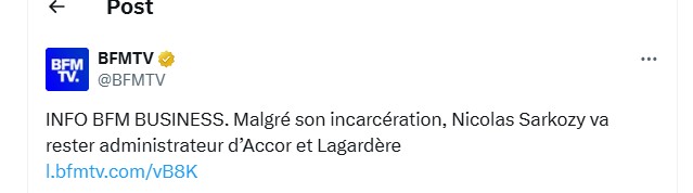 Spoiler : il reste aussi membre de droit du Conseil constitutionnel et avocat au barreau de Paris.