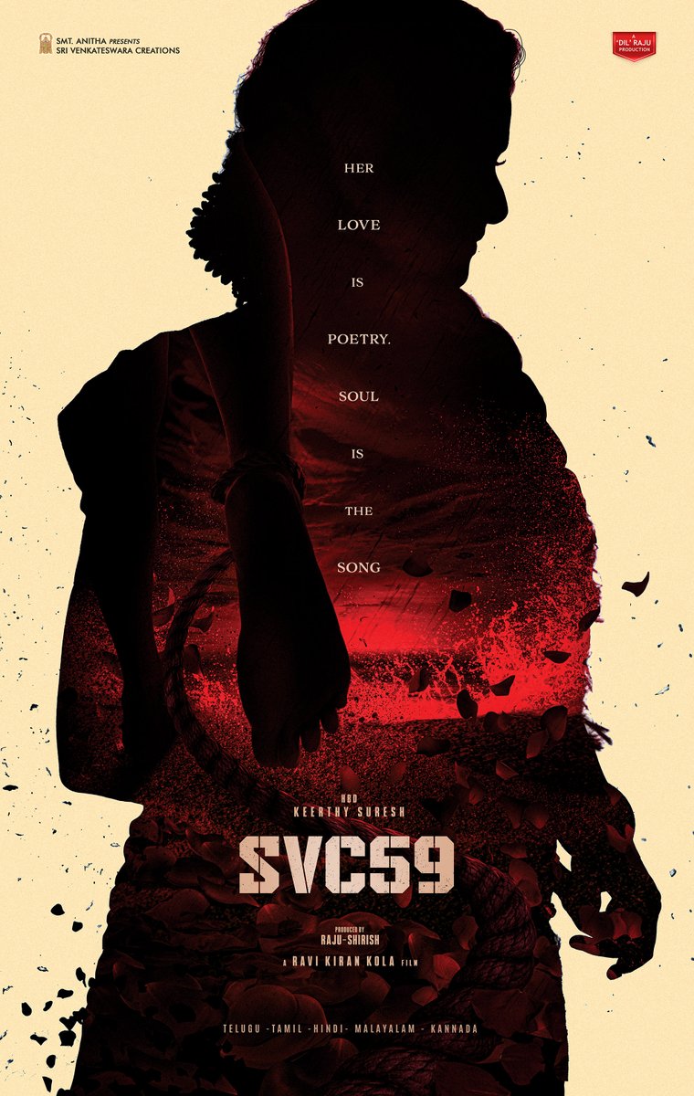 Her love is poetry, her soul is the song ❤️ 

Team #SVC59 wishes the Phenomenal <a href="/KeerthyOfficial/">Keerthy Suresh</a>, a very Happy Birthday! 🌸

Get ready to witness her magic unfold in this epic collaboration 💫

<a href="/TheDeverakonda/">Vijay Deverakonda</a> <a href="/storytellerkola/">Ravi Kiran Kola</a> #AnendCChandran <a href="/DinoShankar/">Dino Shankar</a> <a href="/PraveenRaja_Off/">Praveen Raja</a>