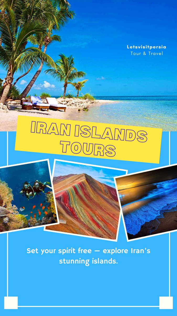 letsvisitpersia's tweet photo. From the golden shores of Qeshm to the colorful charm of Hormuz, every island tells its own secret story.

🌐 https://t.co/i3gBT5bTVB

#iranislands #iranislandstour #qeshmisland #hormuzisland #kishisland #persiangulf #hiddenparadise #adventureiniran #wanderlust #hengamisland https://t.co/VNHIXZxnQm