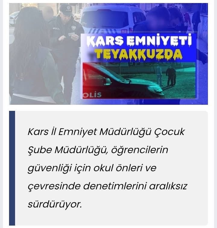 Kars Polisi Okul Önlerinde Teyakkuzda: Güvenli Eğitim İçin 7/24 Görev Başında
karsguncel.com/haber/kars-pol…