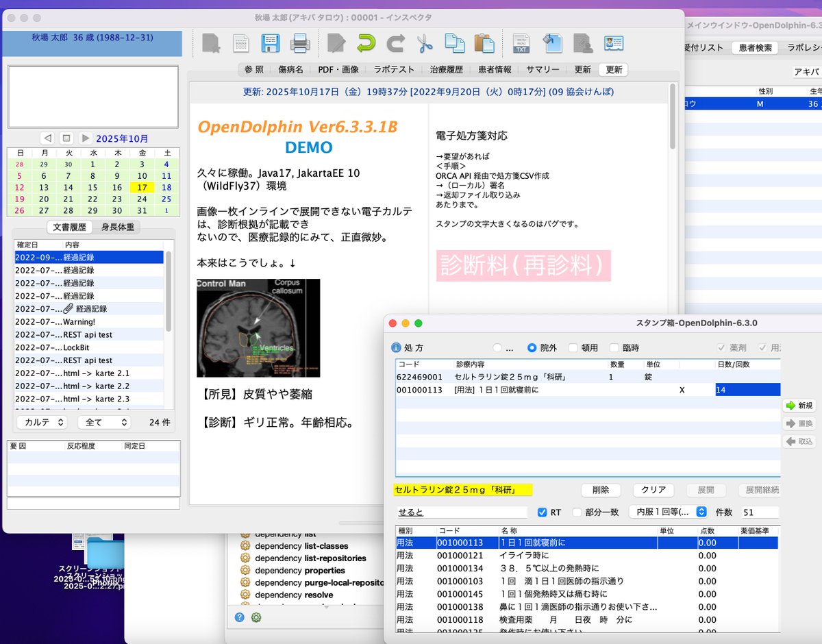 air_h_128k_ilI's tweet photo. 結局、Java17, JakartaEE10, WildFly37 MacOS 15.1 環境でメンテ（サーバ・クライアント共）。
#opendolphin #openocean https://t.co/pqHZkiI4QI