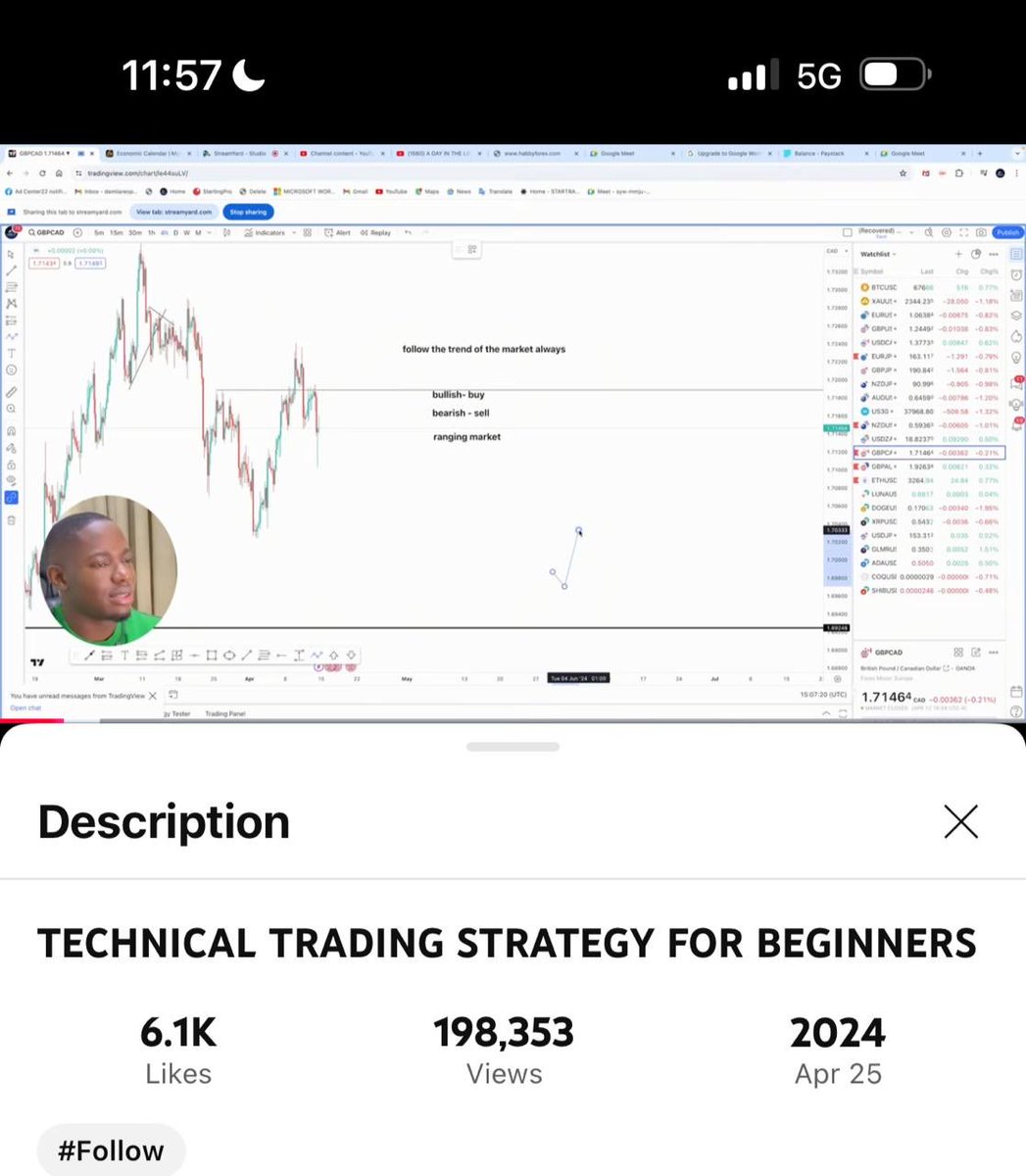 This is one the best video you can learn trading from for free , check the comment and feedback out on this video , it’s 🐐🐐

Watch on YouTube 👇🏻
youtu.be/KcDsp82_dQo?si…