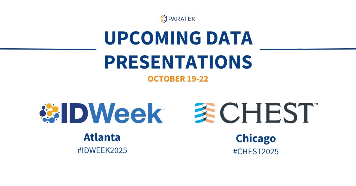 We’re joining the global infectious disease community at #IDWeek2025 and #CHEST2025 next week to share new clinical and microbiologic data advancing understanding of community-acquired infections and public health preparedness. bit.ly/3WK876w