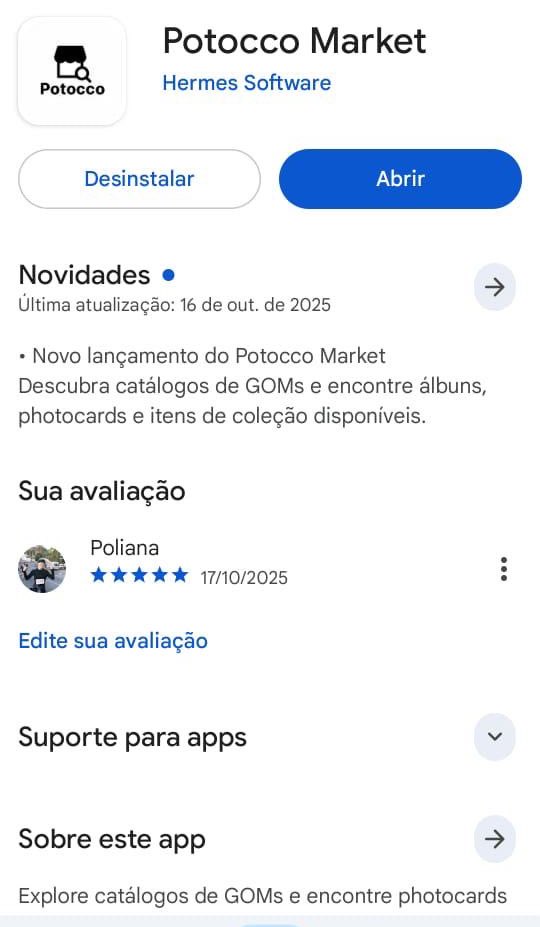 potoccogom's tweet image. Atenção androiders!!!
A lojinha agora é um app e já está na Google Play! 🤩🤩🤩🤩🥳🥳🥳🥳
play.google.com/store/apps/det…
Não precisa criar conta, é só baixar e usar, pesquise os grupos/idols que tem interesse e compre com facilidade
