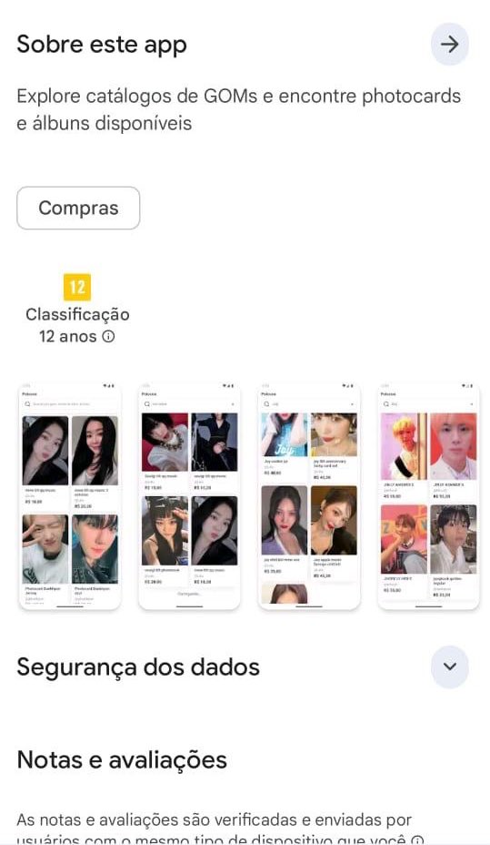 potoccogom's tweet image. Atenção androiders!!!
A lojinha agora é um app e já está na Google Play! 🤩🤩🤩🤩🥳🥳🥳🥳
play.google.com/store/apps/det…
Não precisa criar conta, é só baixar e usar, pesquise os grupos/idols que tem interesse e compre com facilidade