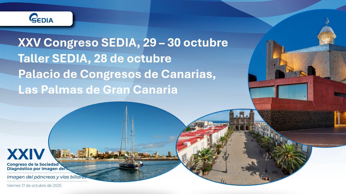 sediabdomen's tweet photo. Segundo día de #congresosedia2025
Programa de lujo!!!🙌🏻
Entrega de premios🏆
Y revelación del secreto mejor guardado 🫣

@RevistaRADIOLO2 @residentesSERAM @SERAM_RX https://t.co/lM5X4Hy0jM