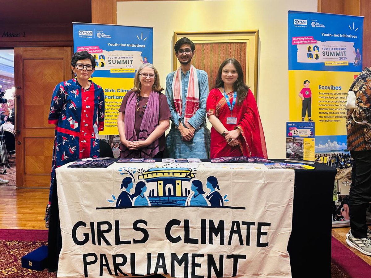 Plan_India's tweet photo. Youth from 🇮🇳🇮🇩🇹🇭🇵🇭🇻🇳 united in Jakarta to lead on climate &amp; gender justice.
The next generation isn't waiting they're creating the change now. 🌱
#YouthLeadership #ClimateAction https://t.co/qtTvZw6eSn