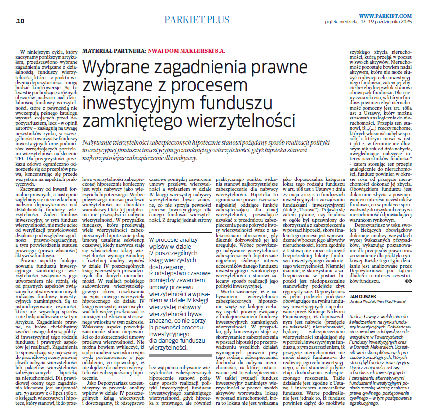 Dzisiaj w <a href="/Parkietcom/">Parkiet</a> pierwszy z cyklu artykułów poświęconych funduszom wierzytelności, przygotowanych przez pracowników Departamentu Depozytariusza NWAI DM.

parkiet.com/fundusze-inwes…

📩 Szukasz profesjonalnego depozytariusza?
📩 depo@nwai.pl

NWAI Dom Maklerski S.A.