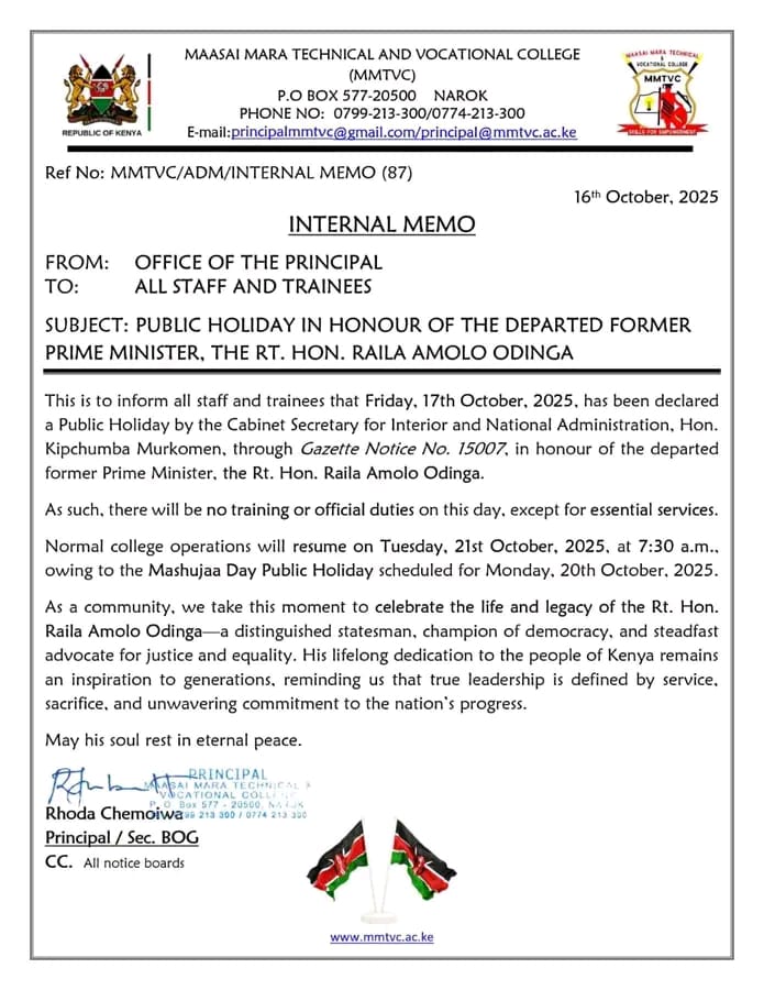 Maasai Mara Technical and Vocational College (@maasaimaratvc) on Twitter photo 