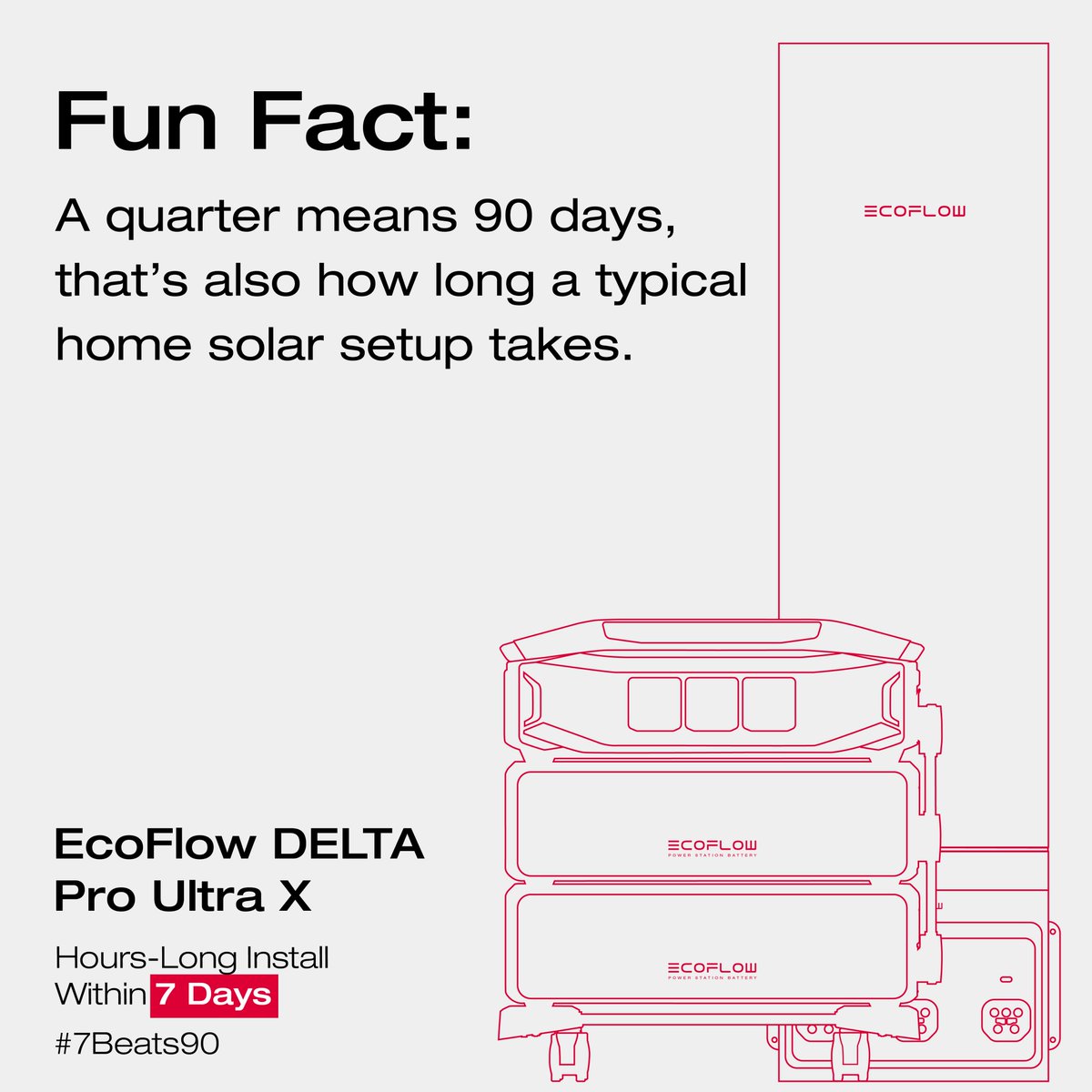 EcoFlowTech's tweet image. Consult to install in 7 days, setup in hours. ⚡
Power up fast with #EcoFlowDELTAProUltraX & #EcoFlowSmartHomePanel3.
👉Pre-order your #HomePowerUnbound now with a deposit of up to $1,000 and get up to $1,000 off your installation subsidy through Nov 2:…