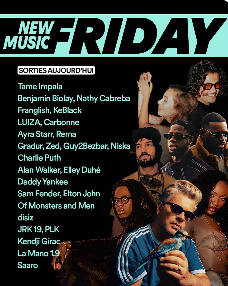 Vous écoutez qui en premier cette semaine ? ➡️ bit.ly/42xTB5i

#NewMusicFridayFrance