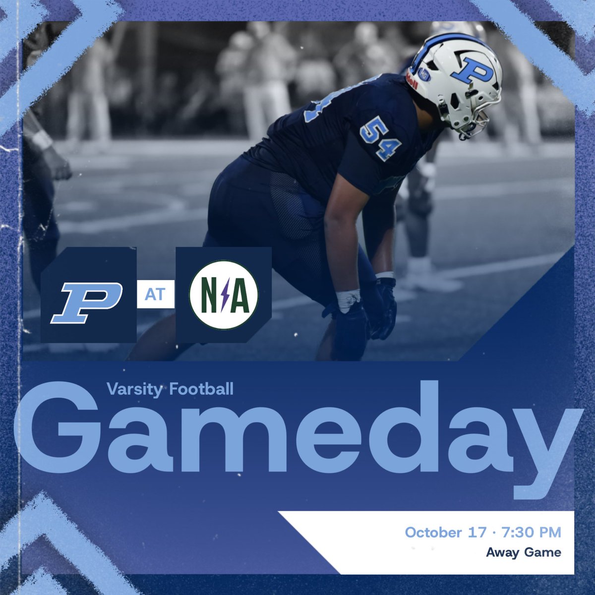 Varsity Football hits the road to take on the Northwood Academy Chargers tonight at 7:30 pm. 
#GoPanthers