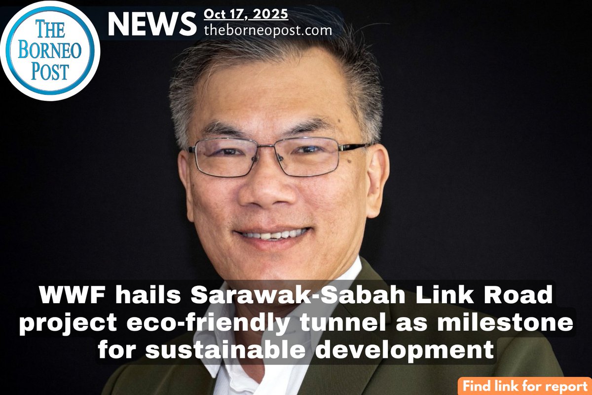 theborneopost's tweet photo. WWF-Malaysia hails the eco-friendly tunnel in the Sarawak-Sabah Link Road as a milestone for sustainable development. S'wak's first Limbang tunnel shows development and conservation can go hand in hand.
https://t.co/ixkfNQyXEn
#WWFMalaysia #SSLR #Sarawak #Conservation https://t.co/qGEKVooQUa