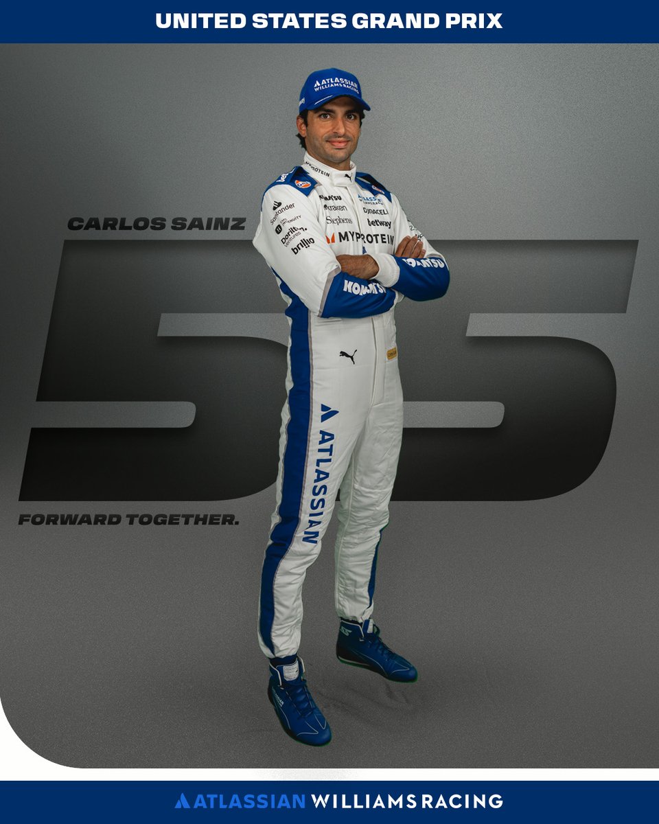 WilliamsF1's tweet photo. A new livery calls for new suits 🤝

Introducing our Special Edition Race Suits for the 2025 United States Grand Prix 🇺🇸 https://t.co/Sxv3bIZ6LE