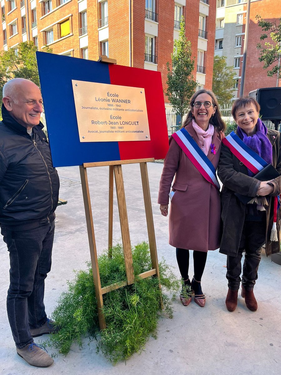 En ce jour où nous commémorons la mort de centaines d'Algérien·nes jeté·es dans la Seine par la police française en 1961, les écoles Lamoricière (responsable de massacres en Algérie) s'appellent désormais Léonie Wanner et Robert-Jean Longuet. Merci à <a href="/EPierreMarie/">Emmanuelle Pierre-Marie</a> pour ce combat.