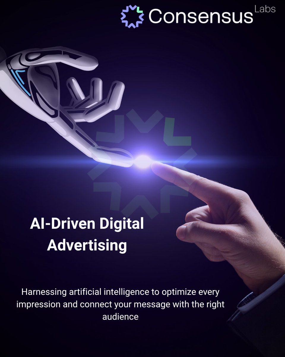Consensus_Labs's tweet image. AI-Driven Digital Advertising
Consensus Labs combines artificial intelligence and creative strategy to make campaigns smarter and more effective. Data-driven targeting, predictive analytics, and real-time optimization designed for measurable impact

#AI #AdTech #ConsensusLabs