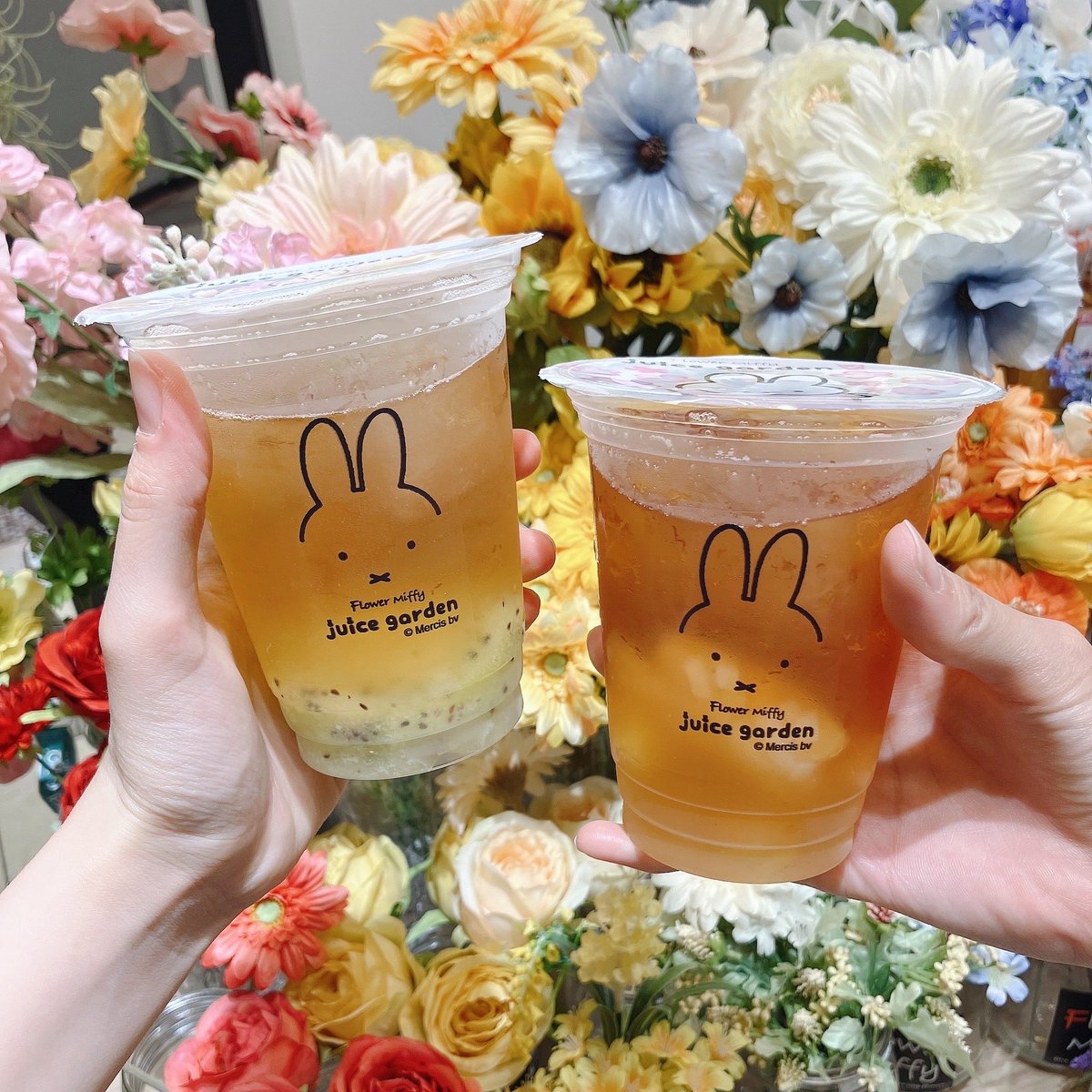 フラワーガーデンティー 各税込¥580】 ジュースガーデンでは、 紅茶を