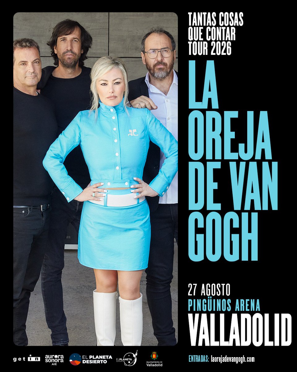 ¡La Oreja de Van Gogh vuelve a los escenarios!
Con motivo de su 30 aniversario, el grupo presenta su nueva gira “Tantas cosas que contar”, un recorrido por tres décadas de éxitos.

🗓️ Entradas disponibles desde el lunes 20 de octubre a las 12:00h
📍 Más info en @laorejadevangogh