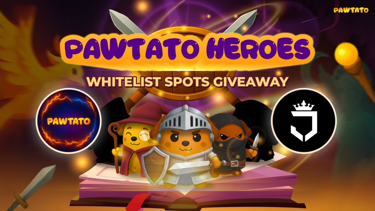 JawaCapitalDAO's tweet image. Giving Away 10 @PawtatoFinance Heroes WL.
Follow @PawtatoFinance and @JawaCapitalDAO 
Like and RT
Winner announced in 48 , Good luck guys❤️