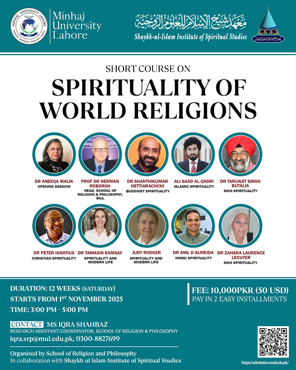 Short Course on Spirituality of World Religions Enroll now in this 12-week  short course, a unique opportunity to explore the wisdom of diverse faith  traditions under the guidance of leading global scholars.