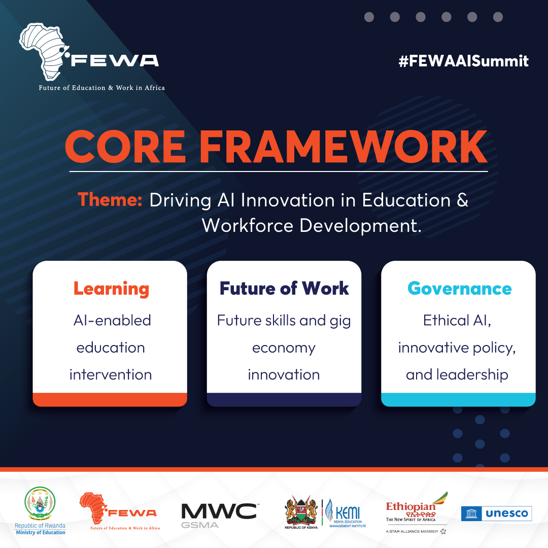 fewa_africa's tweet image. 🔍 What drives the #FEWAAISummit?
Our Core Framework focuses on three pillars shaping Africa’s AI future:
Learning — AI-enabled education
Future of Work — skills for the digital economy
Governance — ethical AI & policy leadership
💡 Together, these define how Africa…