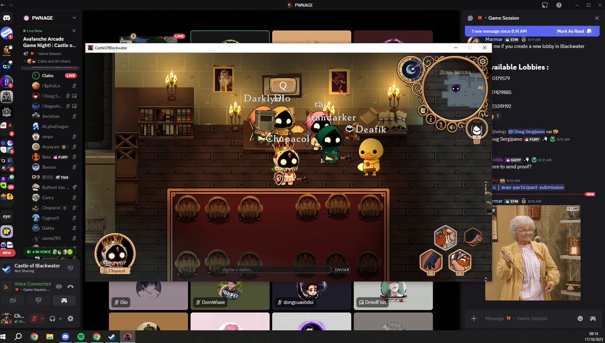 lesgoo guys!!
<a href="/pwnageguild/">PWNAGE Guild</a>
📷<a href="/Blackwater_Town/">Castle Of Blackwater</a> 📷 Rewards: 10 AVAX
<a href="/Blackwater_Town/">Castle Of Blackwater</a>
<a href="/GamingOnAvax/">Avalanche Gaming 🔺</a>
<a href="/avax/">Avalanche🔺</a>