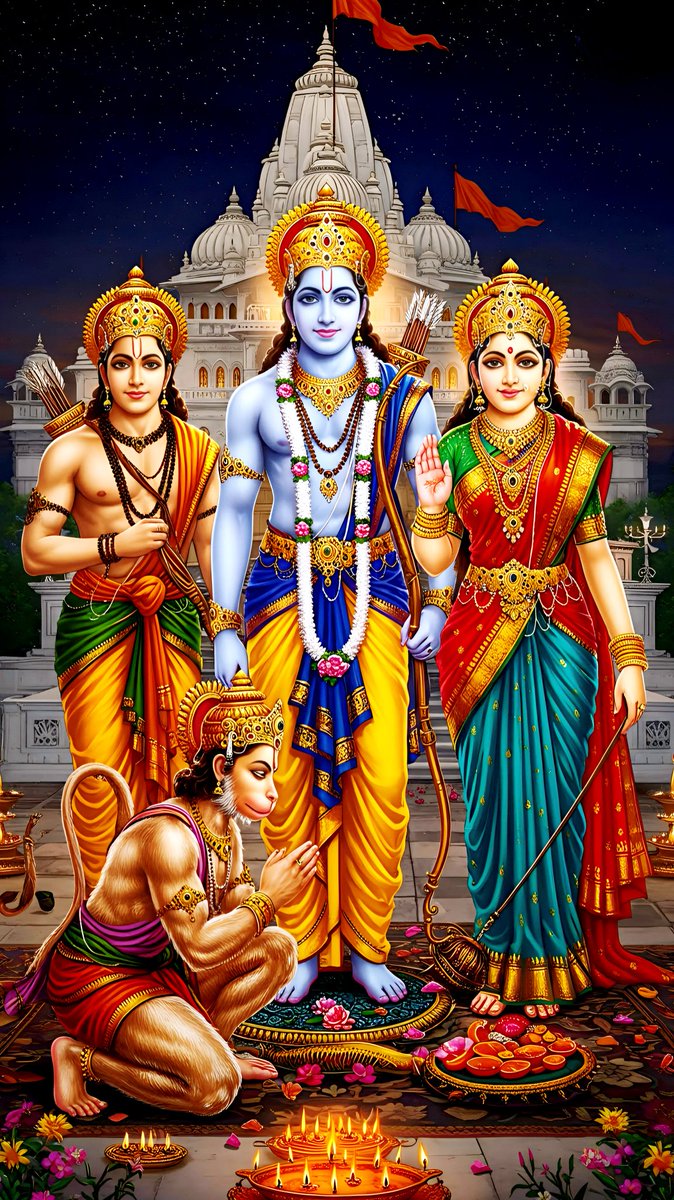 akku_tweets_'s tweet image. Where Shri Ram resides - there lies dharma, vctory &amp;amp; true bliss.✨