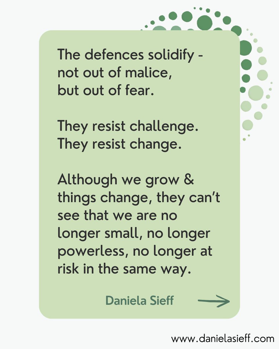 DanielaSieff's tweet photo. Today is World Trauma Day. Trauma shapes lives in unseen ways. The defences that once kept us safe can later hold us back, shutting out connection, growth &amp; joy. Healing means not just dismantling walls, but building new resources to meet life as we are now.

#WorldTraumaDay https://t.co/ZzxYh37QQG