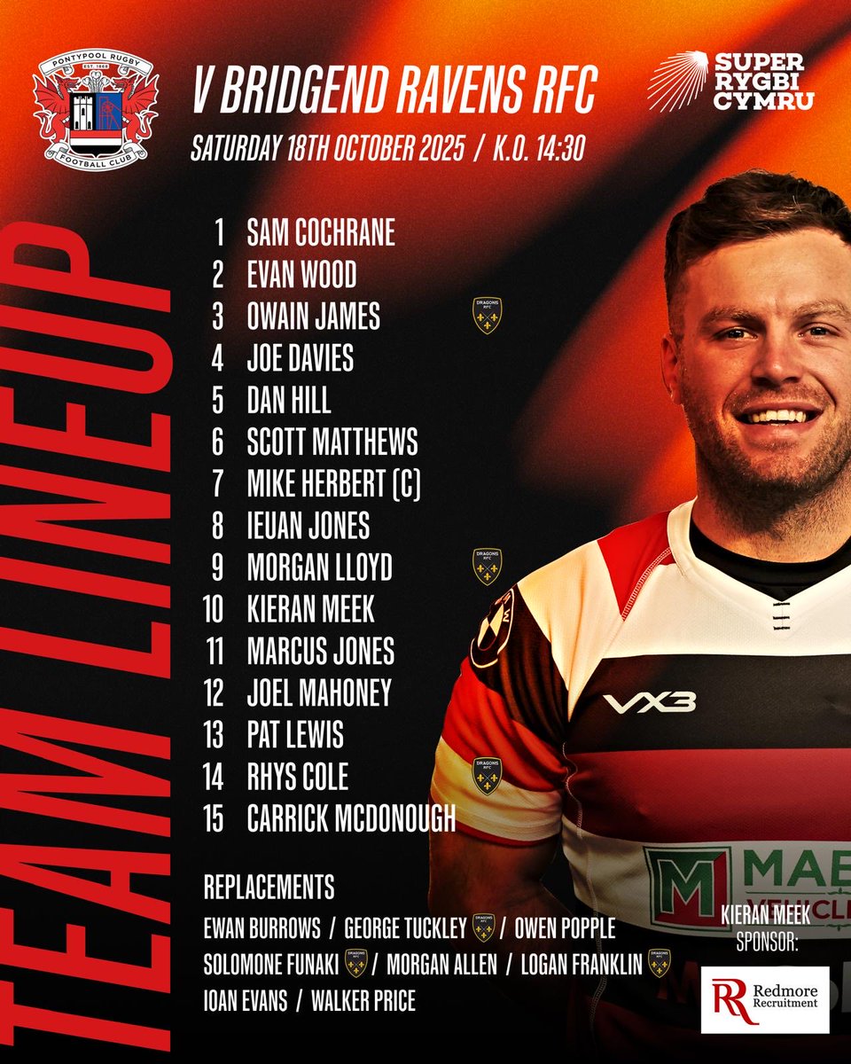 Pontypool RFC (@pontypoolrfc) on Twitter photo Team up for tomorrow as we take on <a href="/bridgendravens/">Bridgend Ravens</a> at the Park
π΄βͺοΈπ Team up for tomorrow as we take on <a href="/bridgendravens/">Bridgend Ravens</a> at the Park
π΄βͺοΈπ