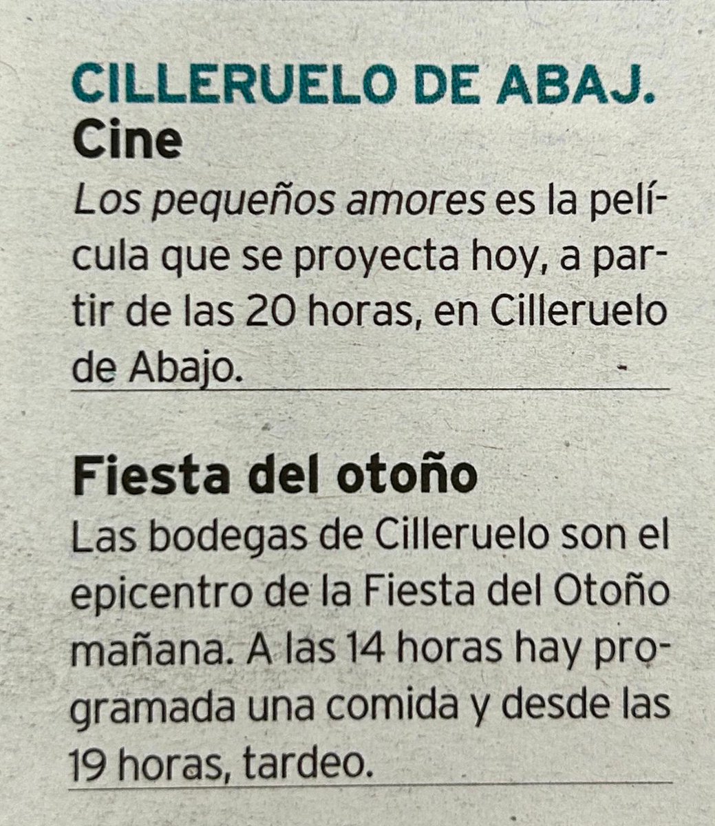 Empezamos un fin de semana de cultura y disfrute del otoño... de la #fotografía, el #cine, la #gastronomía en #CillerueloDeAbajo Gracias 
<a href="/diariodeburgos/">Diario de Burgos</a> 
#MujeresRurales