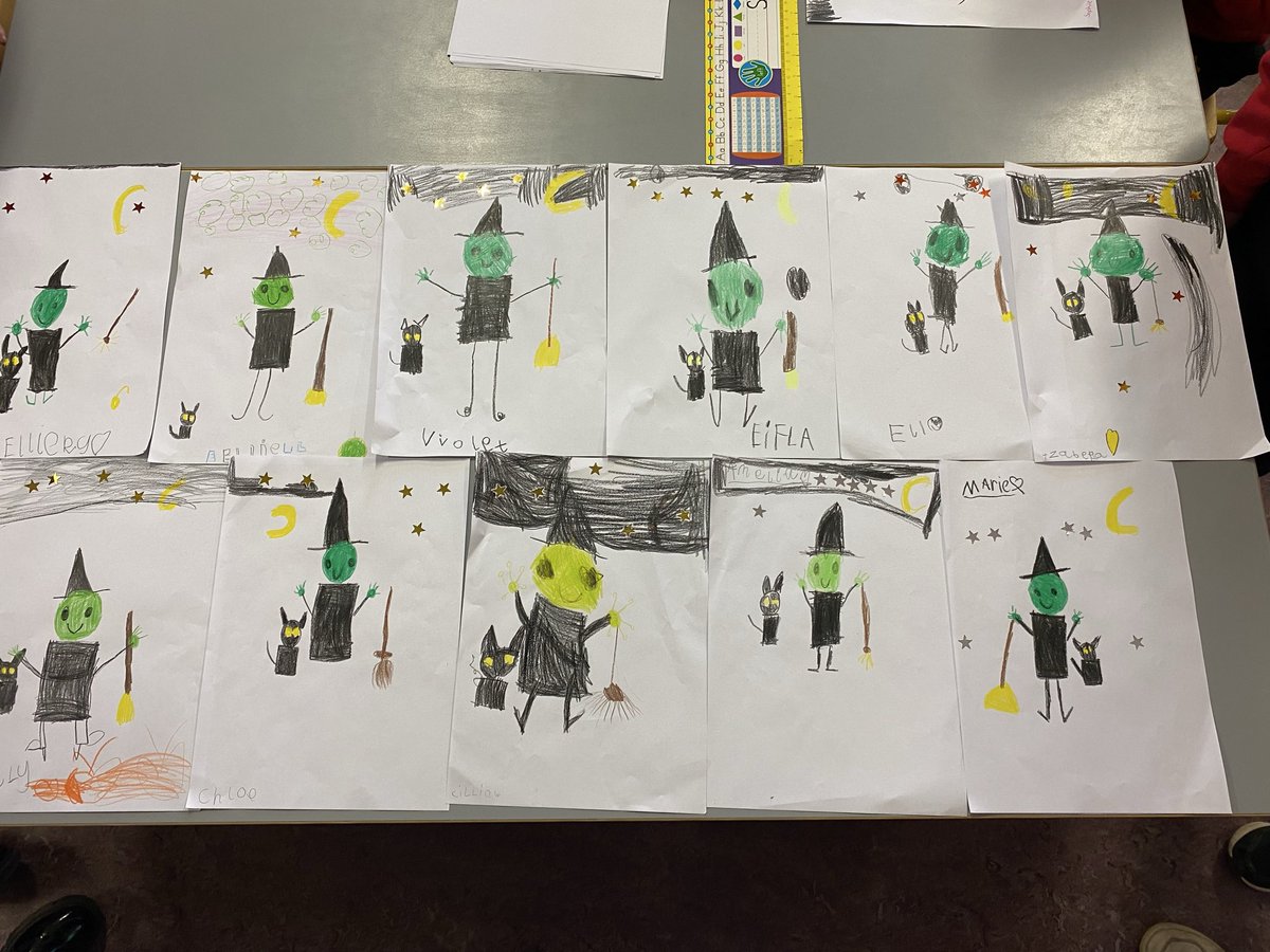 DuallaNS's tweet image. As part of our Maths Week Activities, Junior and Senior Infants created Shape Witches for Halloween 🧙🎃👻
#IUseMaths #MathsWeek2025